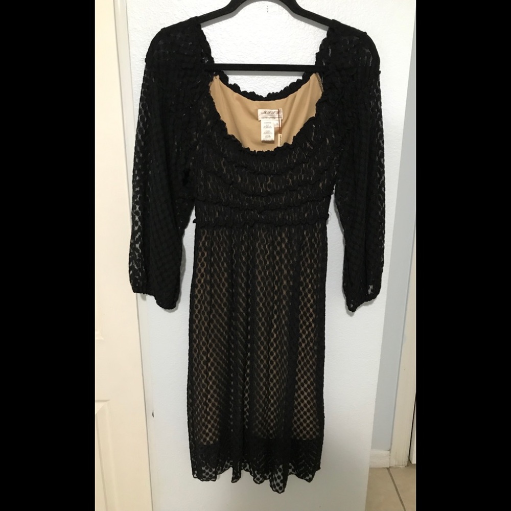 Sheer polka dot dress